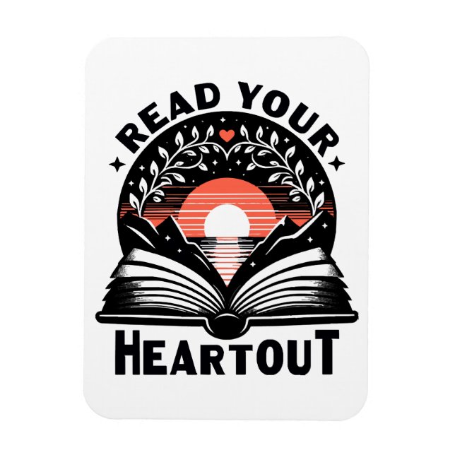 Imán Amante de la lectura Lee tu corazón Libro Nerd (Vertical)