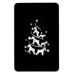 Imán amante de los árboles de navidad de schnauzer en m