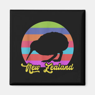 Imán Amante de pájaros lindos Kiwi Nz colorido Nueva Ze