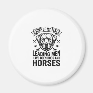 Imán Amante de perros y caballos diseño vintage para ho