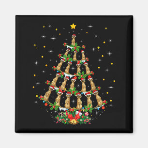 Imán Amante de suricatas Navidades Sombrero de Santa su