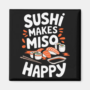 Imán Amante de Sushi Sushi Hace Feliz a Miso, Comida Ja