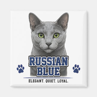 Imán 🐾 Amante del Azul Ruso 🐾