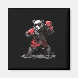 Imán Amante del boxeo de osos Guantes de boxeo Kickboxi