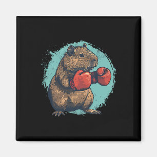 Imán Amante del capibara boxeador guantes de boxeo kick