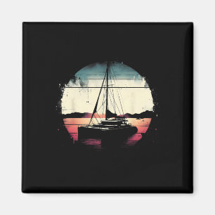 Imán Amante del catamarán - Vela náutica vintage