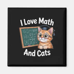 Imán Amante del gato de las matemáticas divertido profe