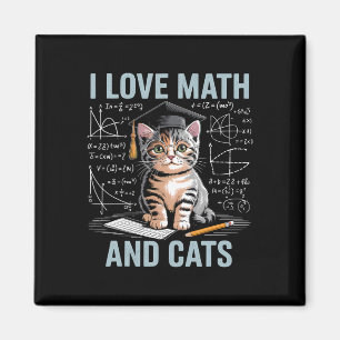 Imán Amante del gato de las matemáticas divertido profe