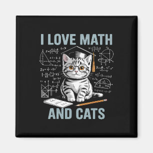 Imán Amante del gato de las matemáticas, profesor diver