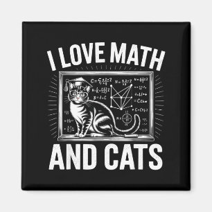 Imán Amante del gato de las matemáticas, profesor diver