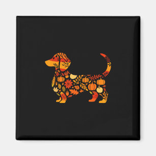 Imán Amante del perro Dachshund de otoño Mamá Doxie Día