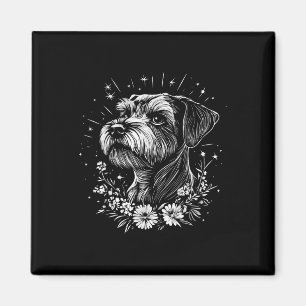 Imán Amante del perro Schnauzer miniatura tatuaje de es