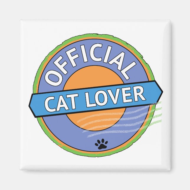 Imán Amante Oficial de Gatos (Frente)