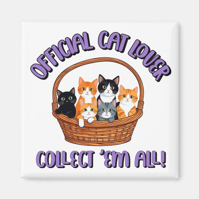 Imán Amante Oficial del Gato - Recolectar ‘Todos (Frente)