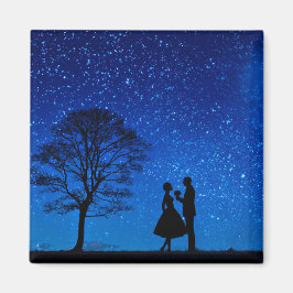 Imán Amantes bajo luna llena