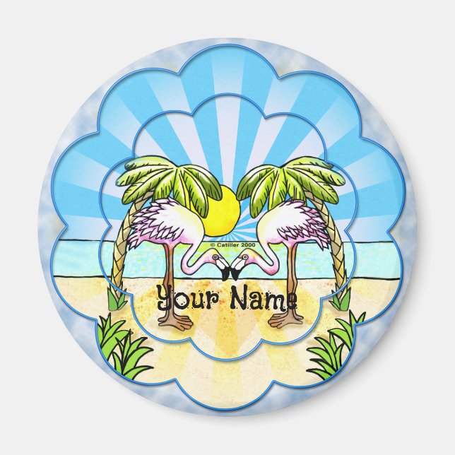 Imán Amantes de Flamingo (Frente)