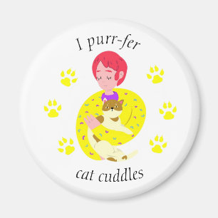 Imán Amantes de gatos de corte purr-fer