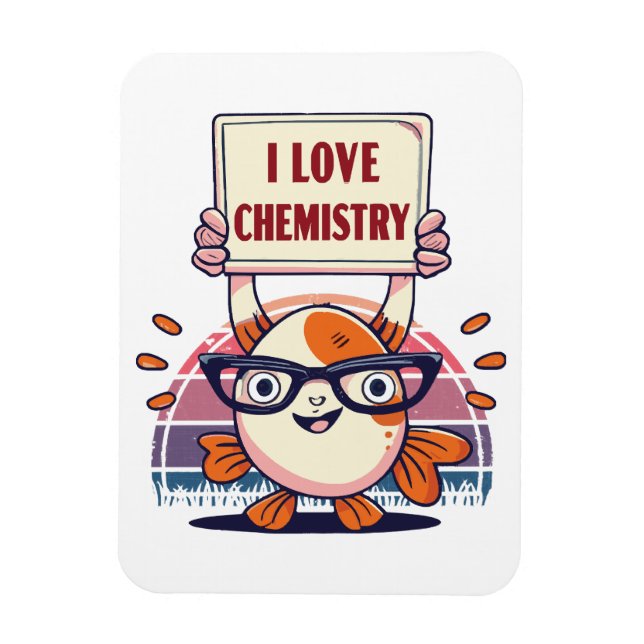 Imán Amantes de Guppies y Química (Vertical)