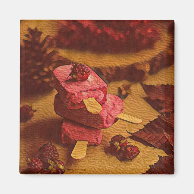 Imán Amantes de helados de verano (Frente)