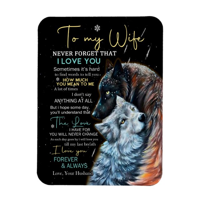 Imán Amantes de la Esposa | Para Mi Esposa Nunca Olvide (Vertical)