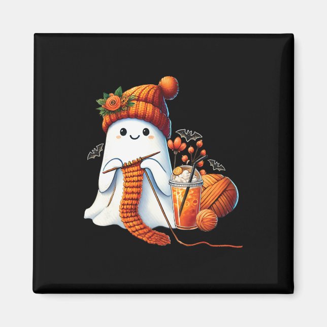 Imán Amantes de la migaja de ghost lindo Coffe de Hallo (Frente)