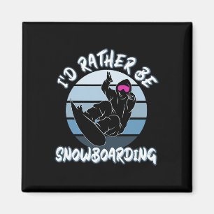 Imán Amantes de la Nieve Preferiría Estar Snowboard con