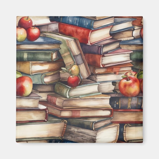 Imán Amantes de libros y profesores (Frente)