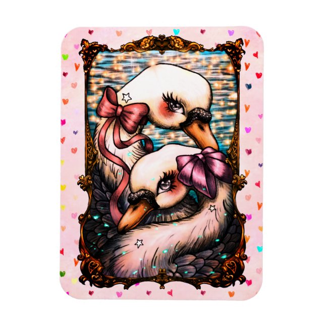 Imán Amantes de los cisnes (Vertical)