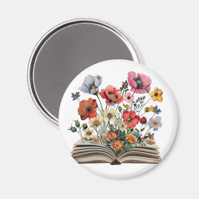 Imán Amantes de los libros lectores escritores bibliófi (Anverso/Reverso)