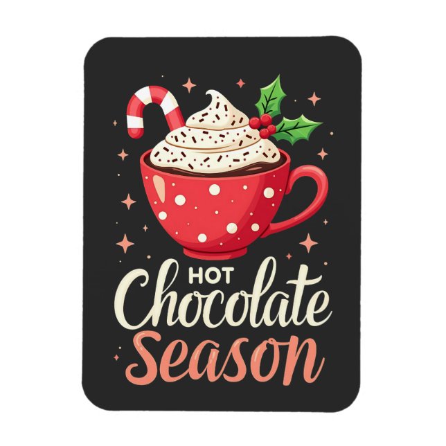 Imán Amantes de los Navidades de la temporada de chocol (Vertical)