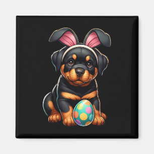 Imán Amantes de perros Rottweiler de Pascua Conejo Huev
