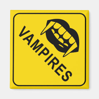 Imán Amantes de vampiros, signo de advertencia de vampi