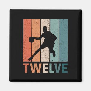 Imán Amantes del Baloncesto Retro 12 Años