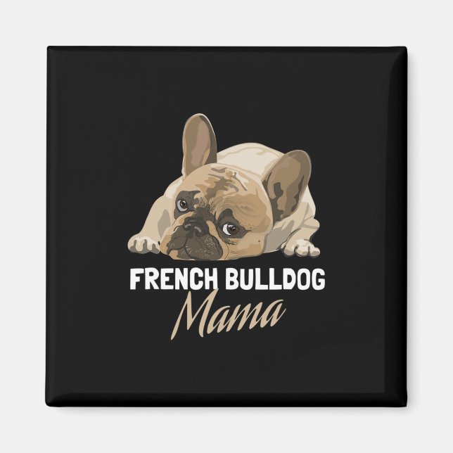 Imán Amantes del Bulldog de Bulldog de mamá (Frente)