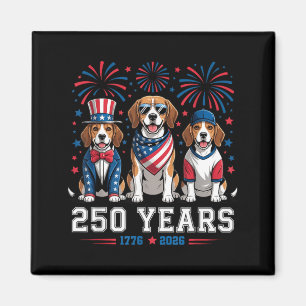 Imán Amantes del Perro Beagle 250 Aniversario Usa 250º 