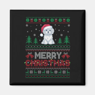 Imán Amantes del perro maltés alumbran el árbol de navi