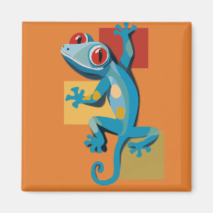 Imán Amantes del Reptile Gecko Azul