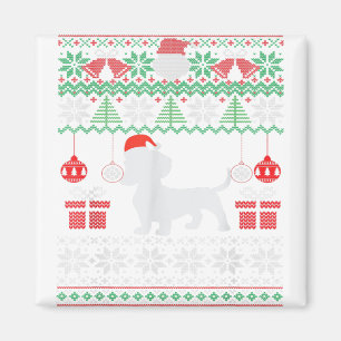 Imán Amantes divertidos de los perros Dachshund Santa H