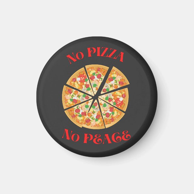Imán Amantes divertidos de Pizza (Frente)