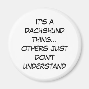 Imán Amantes suburbanos del Dachshund de Chicagoland
