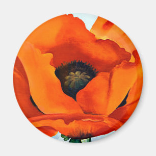 Imán Amapola del rojo del atontamiento Georgia O'Keeffe