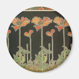 Imán Amapolas populares de Nouveau del arte del vintage