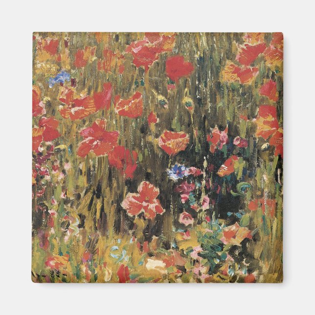 Imán Amapolas por Robert Vonnoh, Impresionismo Antiguo (Frente)