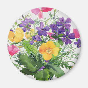 Imán Amapolas y geranios