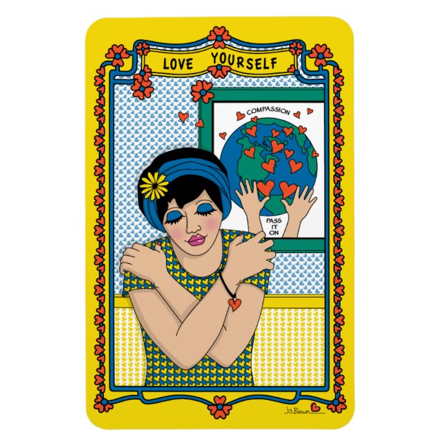 Imán Amar a Yourself_B_4x6 Refrigerador Magnet (Vertical)