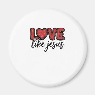 Imán Amar como Jesús Diseño de camiseta cristiana vinta