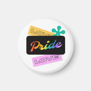 Imán Amar el orgullo amor. LGBT+orgullo. Arcoiris