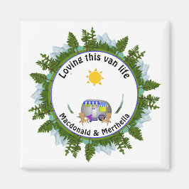 Imán AMAR ESTA VIDA VAN CARAVAN CAping personalizado