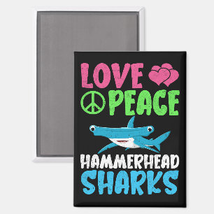 Imán Amar la paz martillo Tiburones Cute Sea Animals Fa