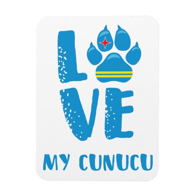 Imán AMAR MI CUNUCU (letras azules) - Magnet (Vertical)
